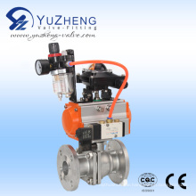 2PC Stainless Steel Ball Valve with Pneumatic Actuator